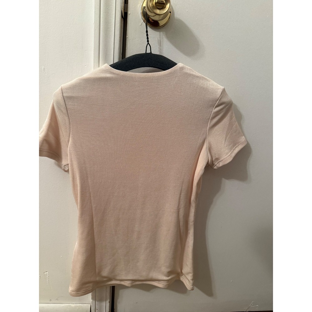 Zahraa The Label Cora Short Sleeve Body Shirt Modest Nude Crew Neck Top Small - Picture 4 of 5